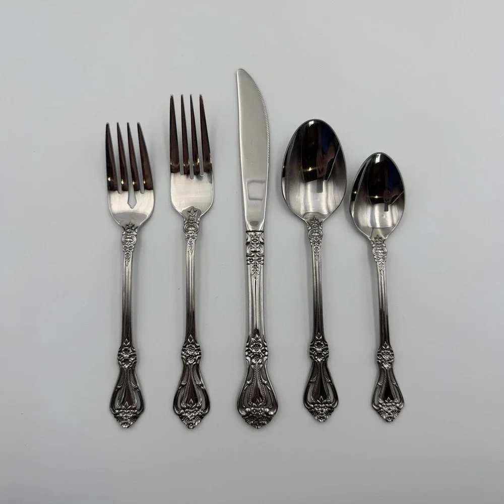 VALENTINE Stainless Flatware Rogers by Stanley Roberts 44 Piece Service For 8